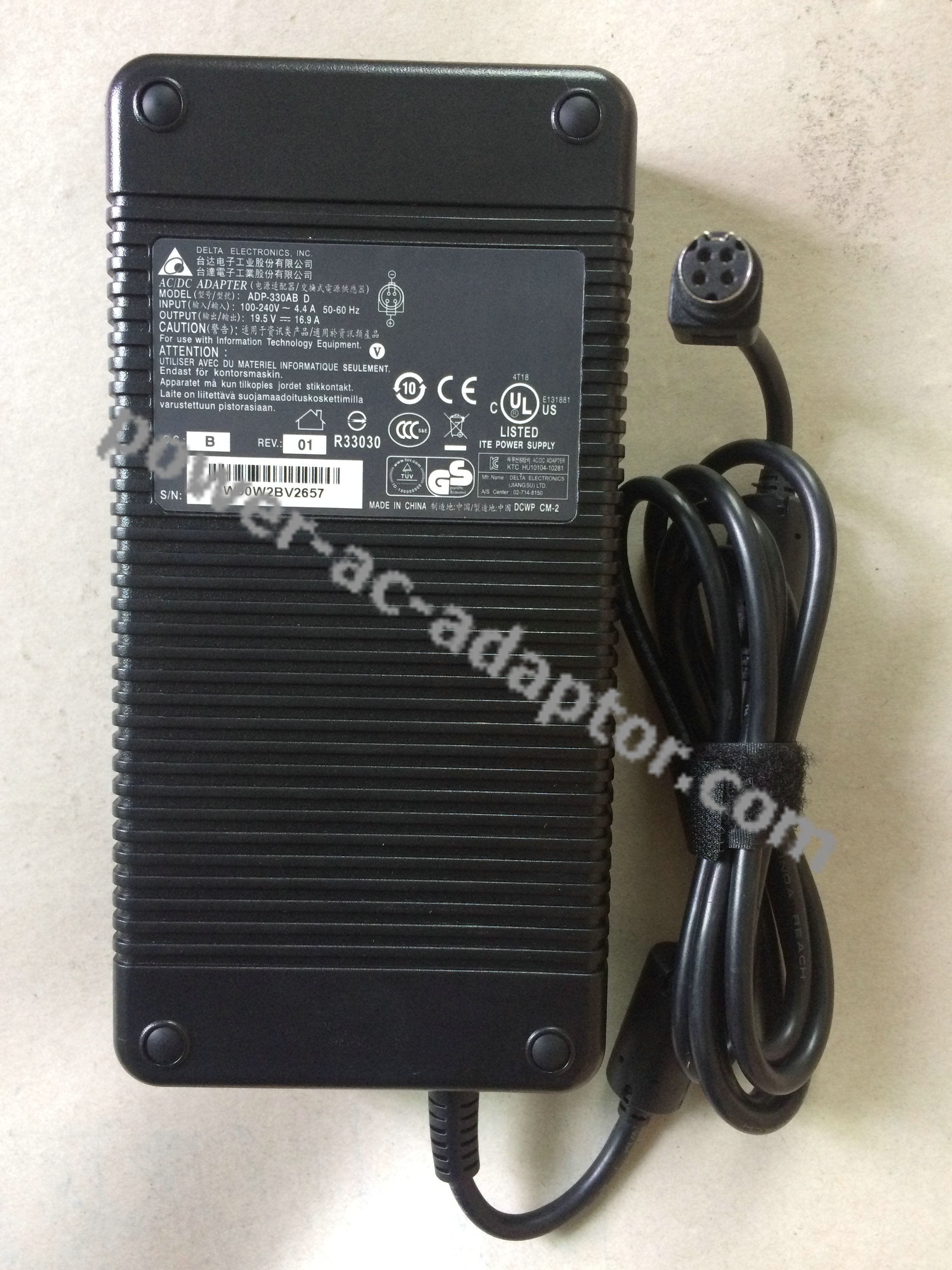 19.5V 16.9A MSI Desktop VR7RD-048US ADP-330AB D AC Adapter 4pin